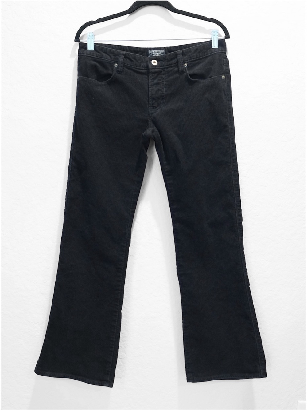 Vintage Polo Jeans Co. Ralph Lauren Corduroy Jeans Size 6 Black Bootcut Y2K